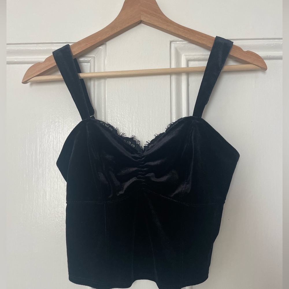 Abercrombie & Fitch Black Velvet Top